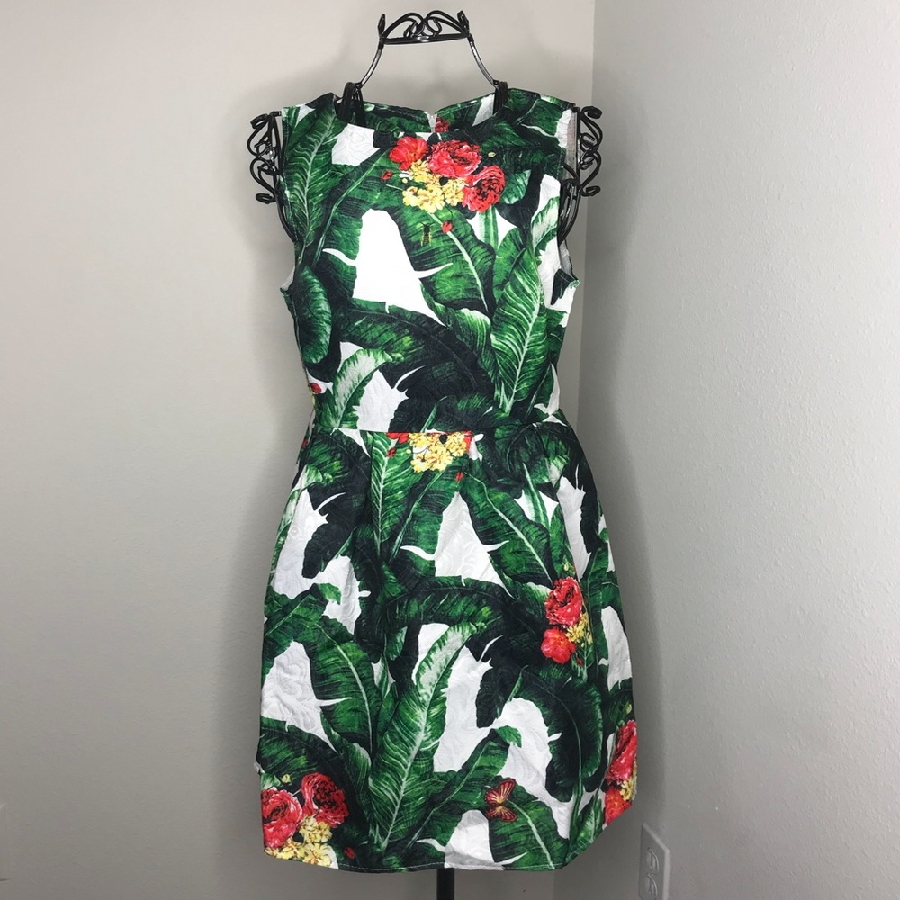 🌴1 LEFT🌴 Tropical A-Line Dress - Picture 2 of 7